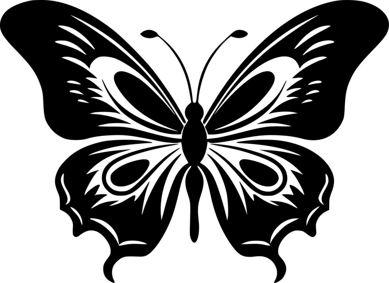 fjärilar - minimalistisk och platt logotyp - vektor illustration