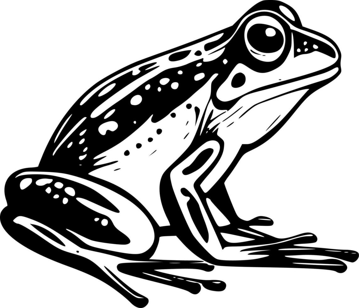 Frosch, minimalistisch und einfach Silhouette - - Vektor Illustration