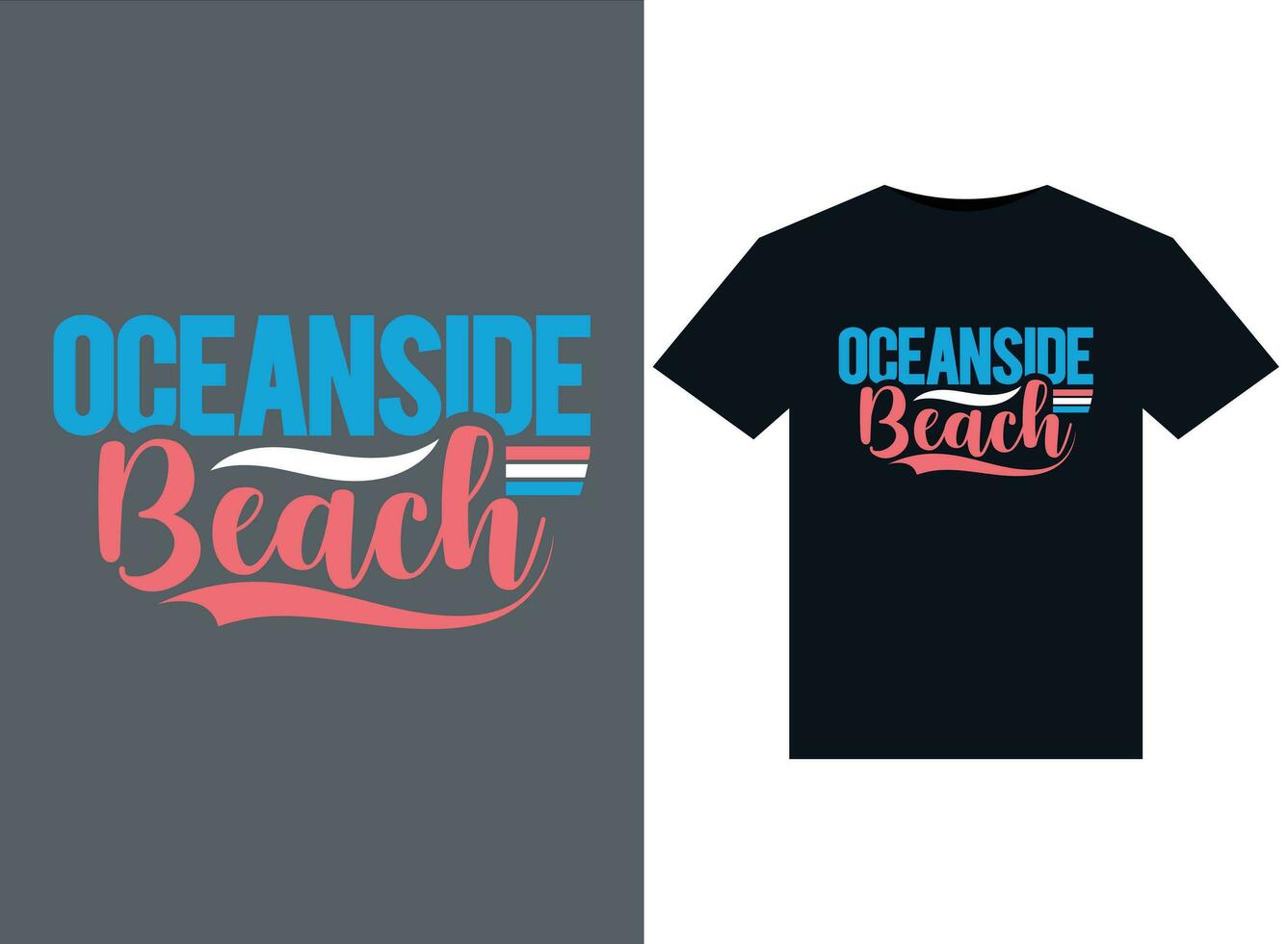 am Meer Strand Abbildungen zum druckfertig T-Shirts Design vektor