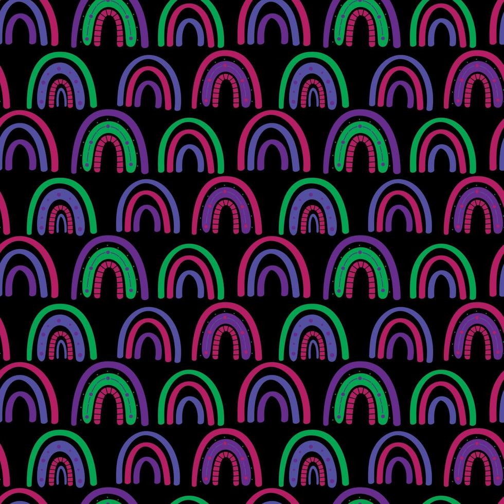 abstrakt regnbåge sömlösa mönster. barnmönster i dämpade pastellfärger. handritad vektorillustration. design för textilier, förpackningar, omslag vektor