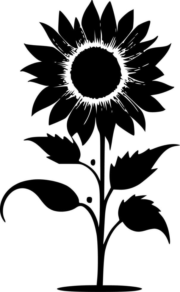 Sonnenblume, minimalistisch und einfach Silhouette - - Vektor Illustration