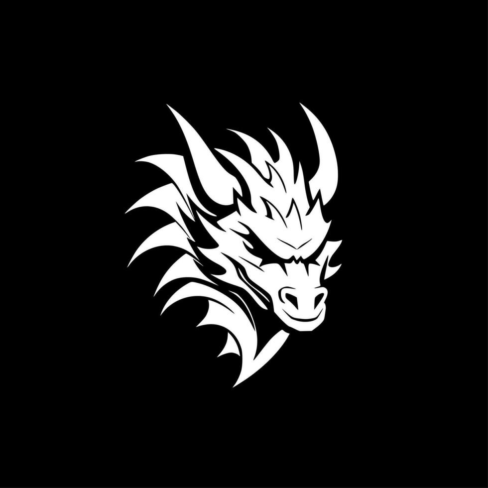 Drachen - - minimalistisch und eben Logo - - Vektor Illustration