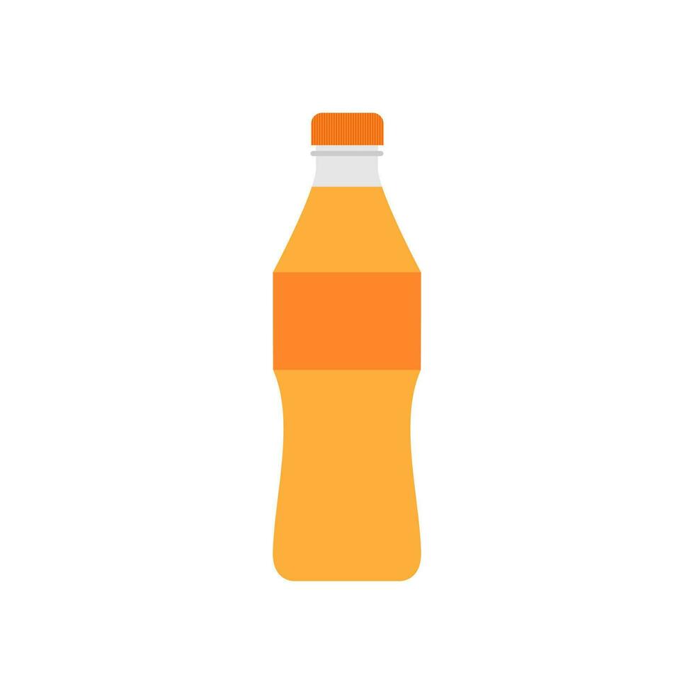 flaska av soda platt design vektor illustration. mjuk dryck ikon