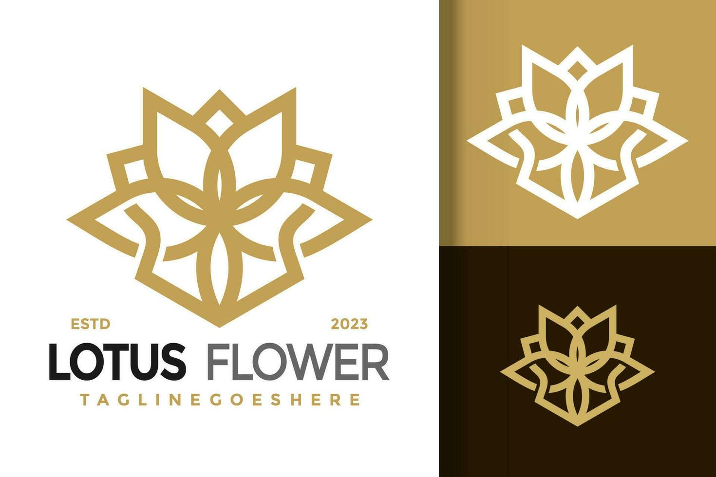 Lotus Blume Logo Vektor Symbol Illustration