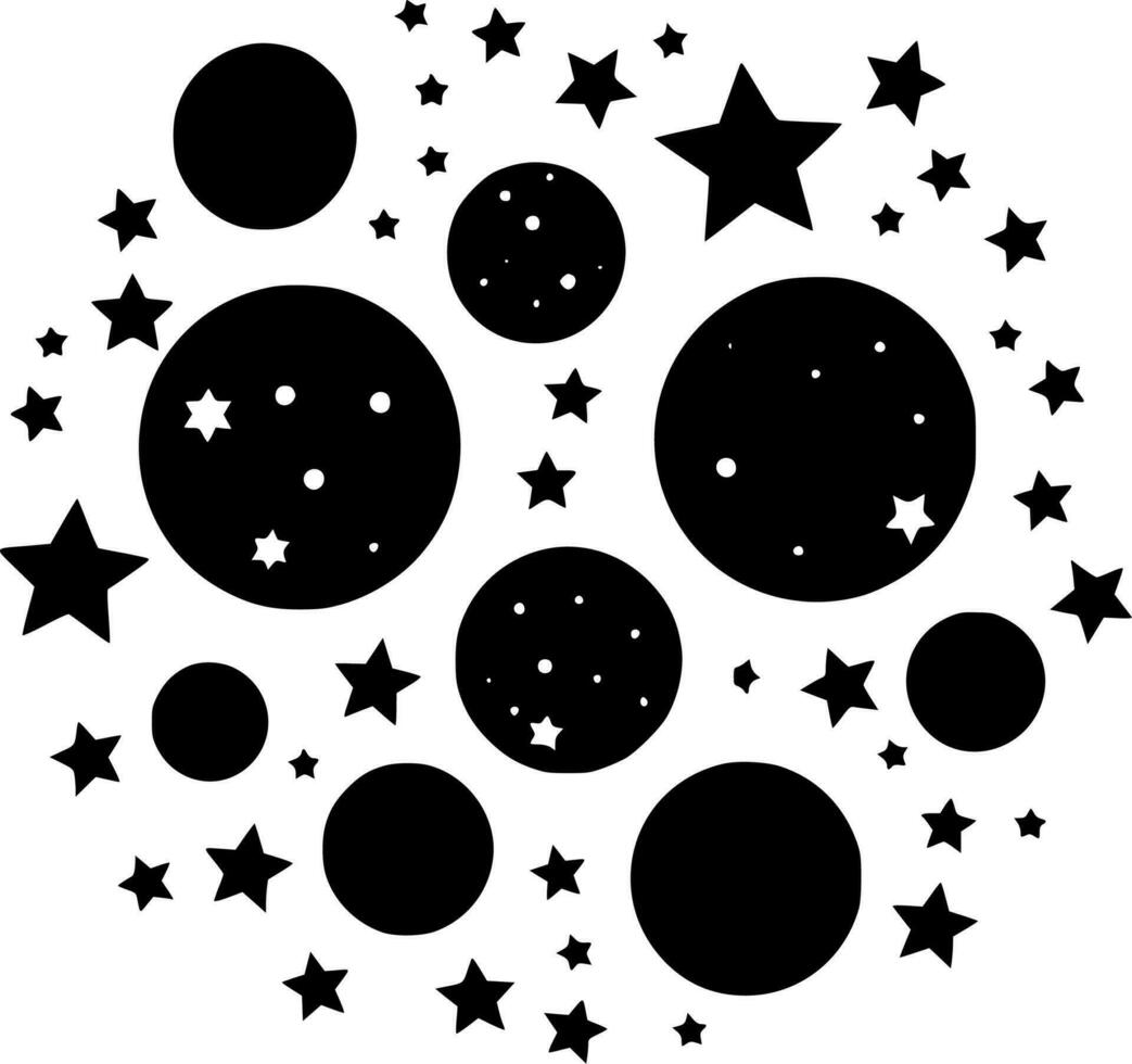 stjärnor - minimalistisk och platt logotyp - vektor illustration