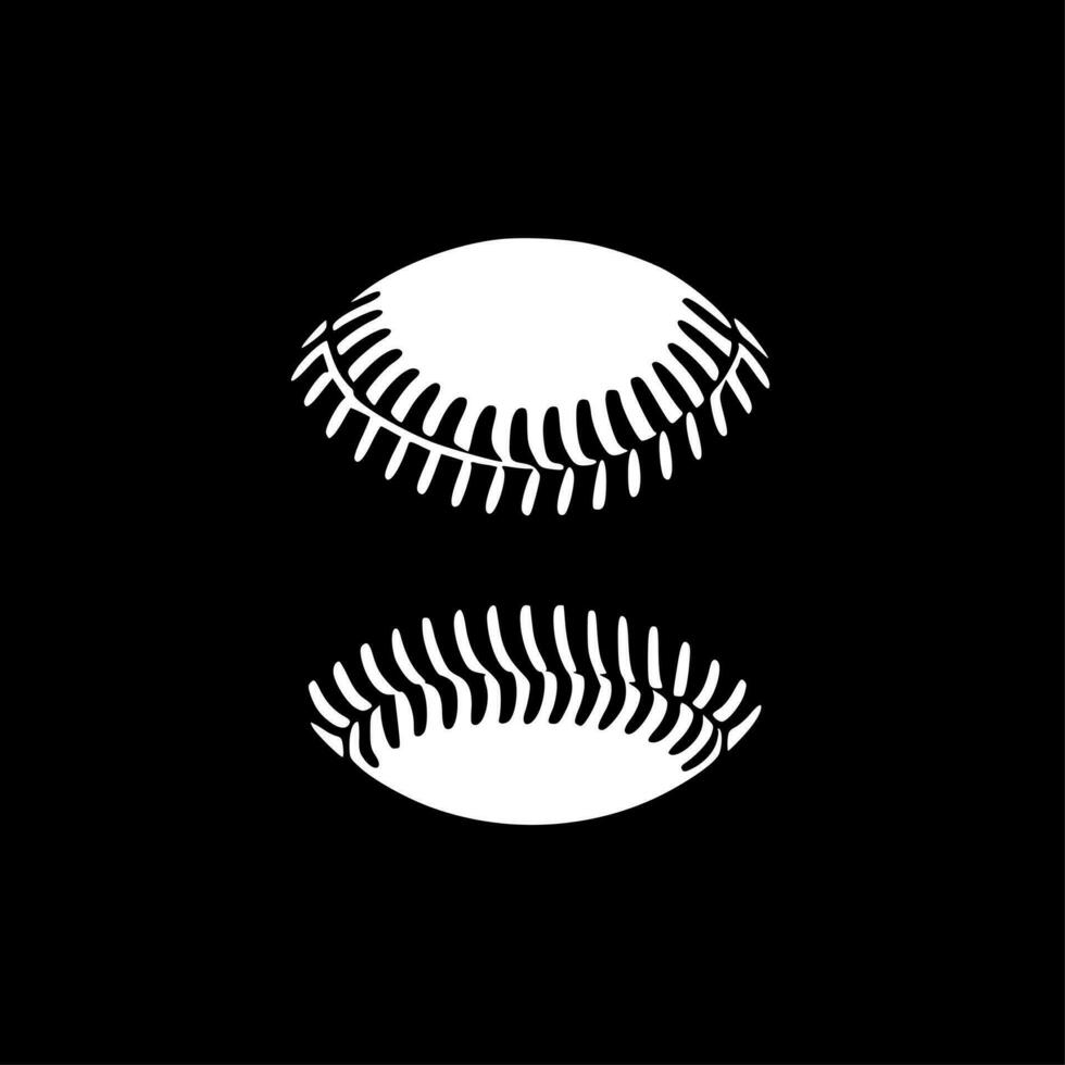 Baseball - - minimalistisch und eben Logo - - Vektor Illustration