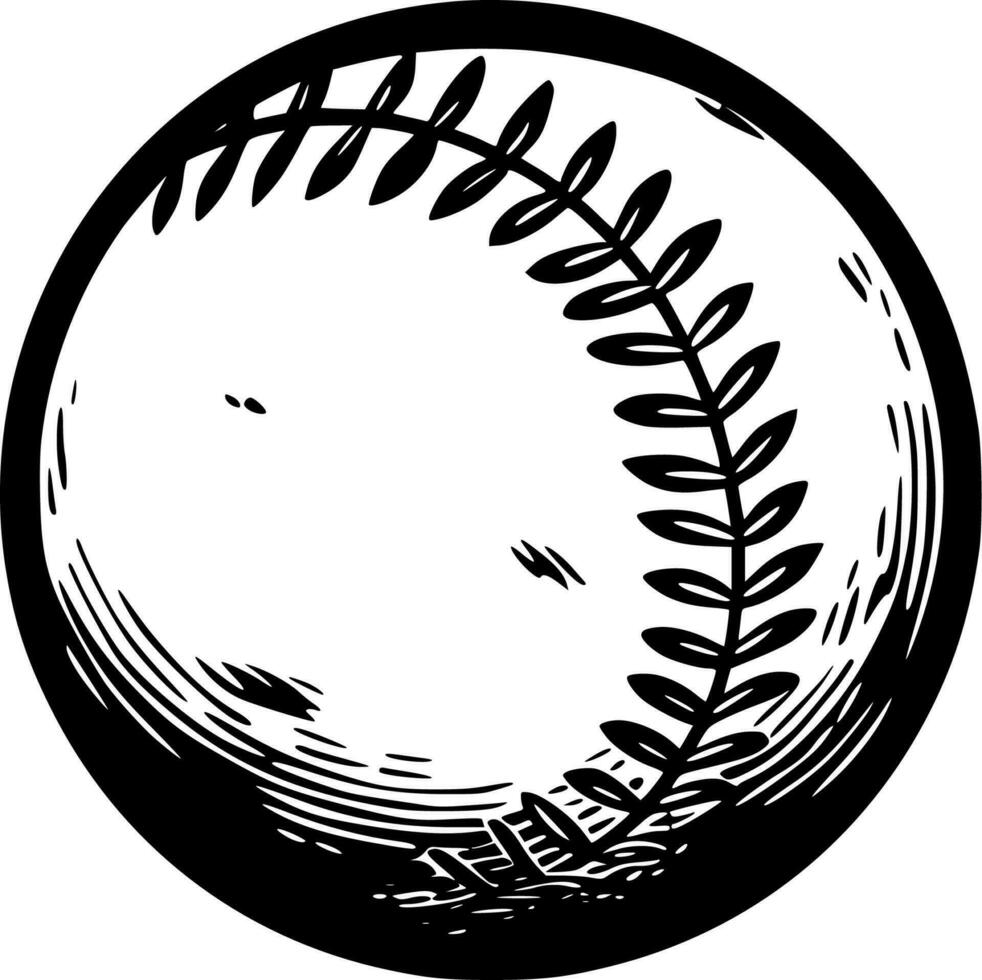 Baseball - - minimalistisch und eben Logo - - Vektor Illustration