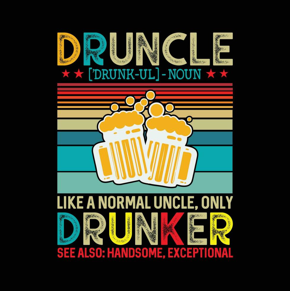 Trunkenheit mögen ein normal Onkel nur betrunken vektor