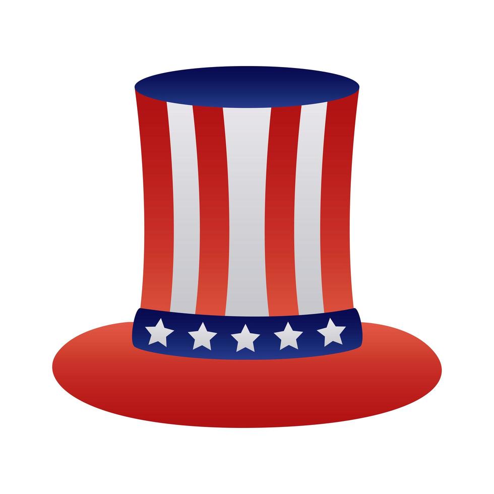 USA Hut mit Flagge degradierten Stil vektor