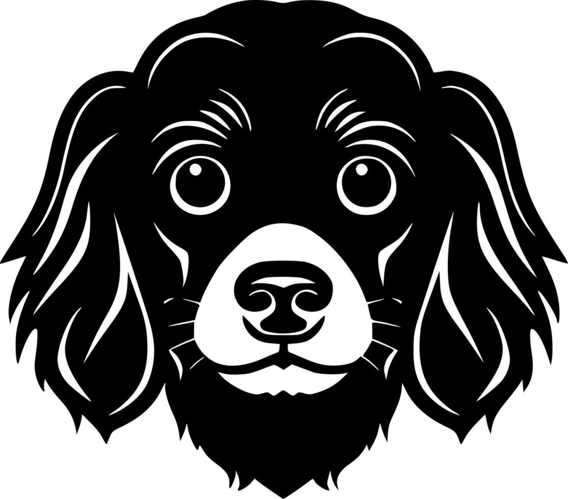 Hund - - minimalistisch und eben Logo - - Vektor Illustration