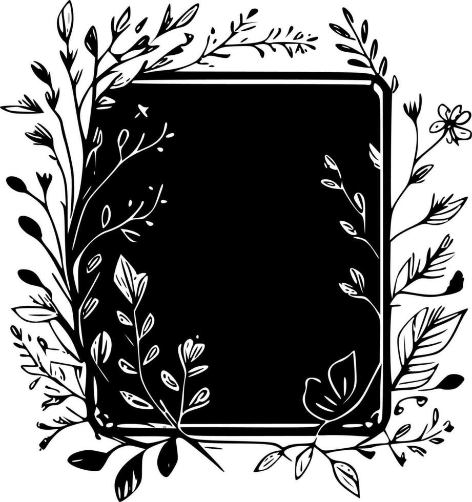 Blumen- Rahmen - - hoch Qualität Vektor Logo - - Vektor Illustration Ideal zum T-Shirt Grafik