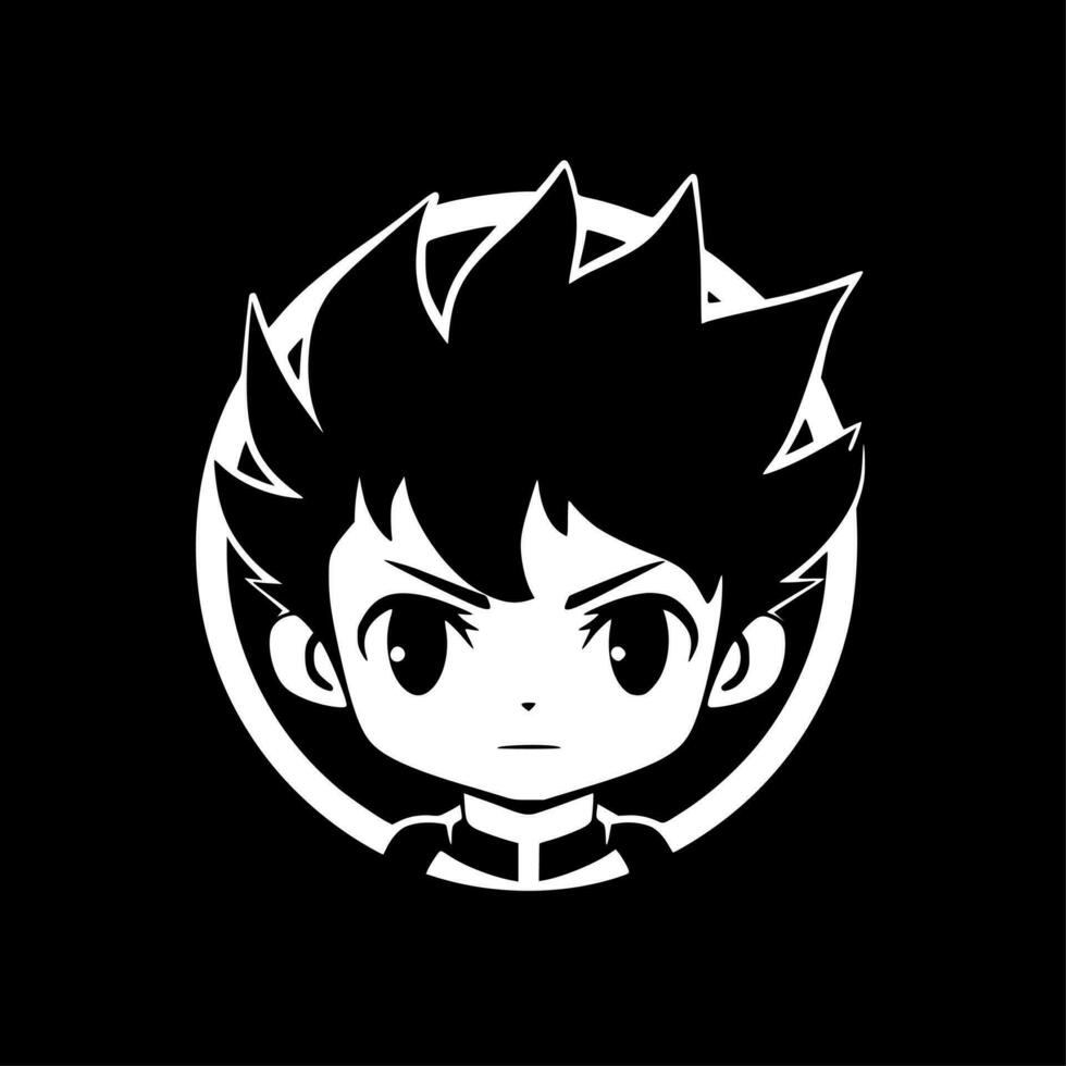 anime - minimalistisk och platt logotyp - vektor illustration