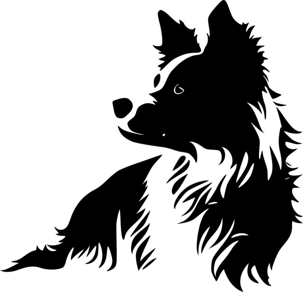 Rand Collie - - minimalistisch und eben Logo - - Vektor Illustration