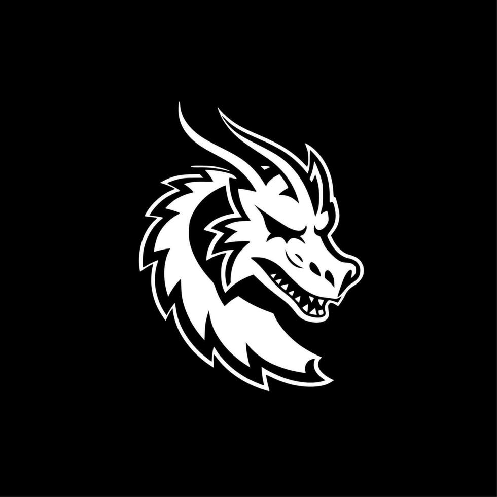 Drachen - - minimalistisch und eben Logo - - Vektor Illustration