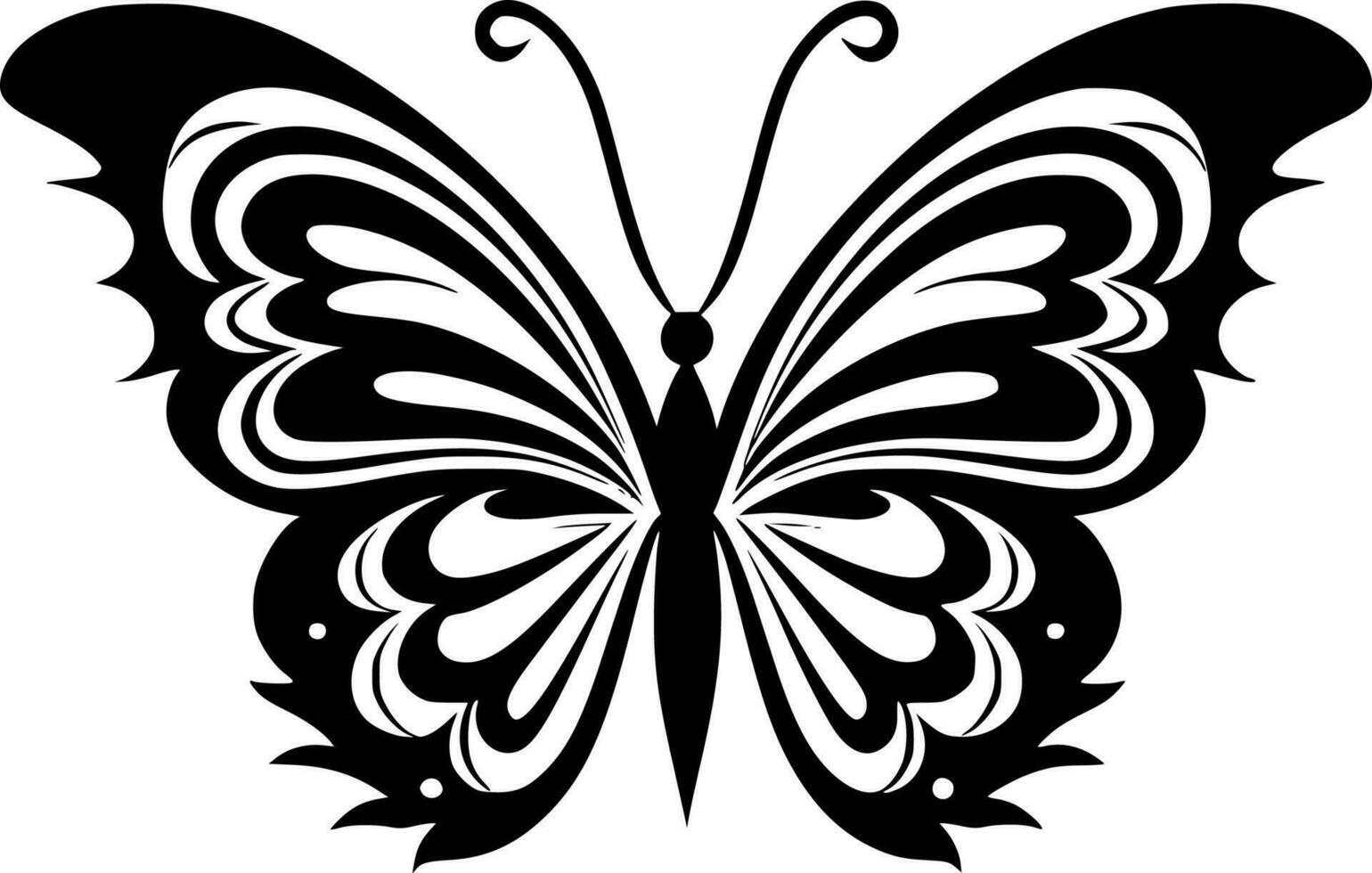 Schmetterling, minimalistisch und einfach Silhouette - - Vektor Illustration
