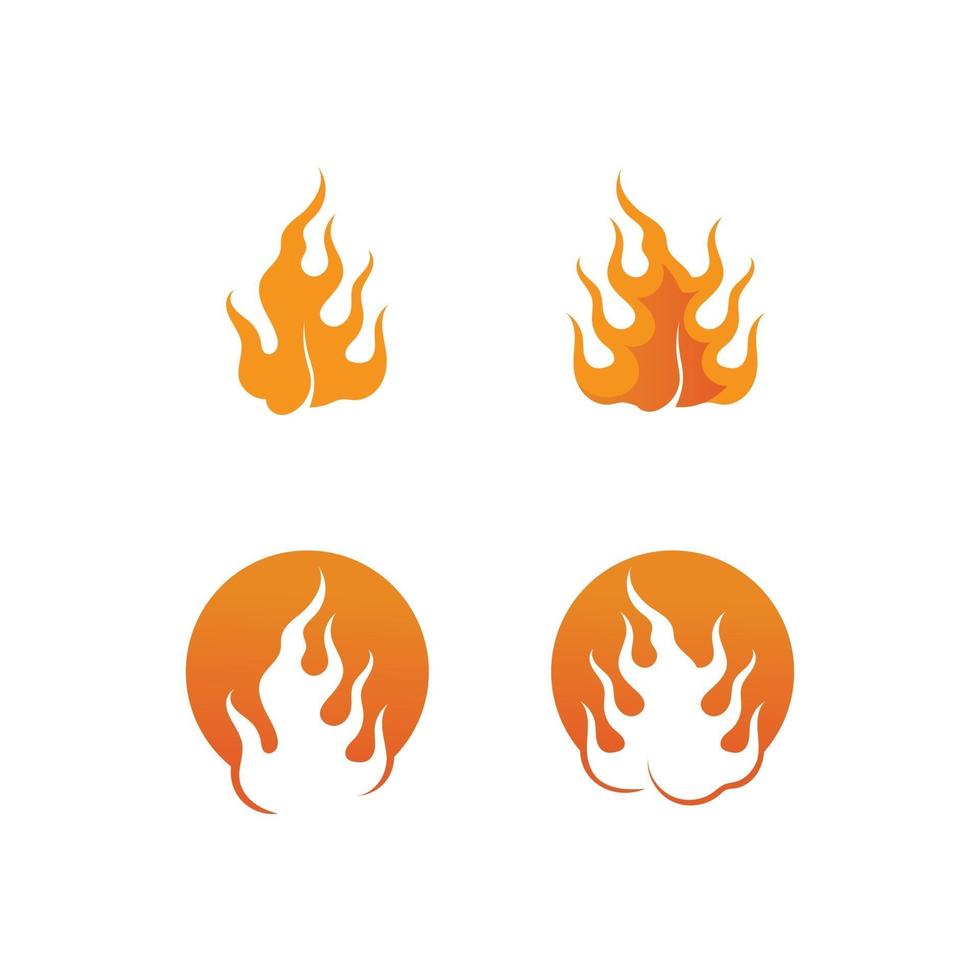 Feuerflamme Naturlogo und Symbolikonenschablonenvektor vektor