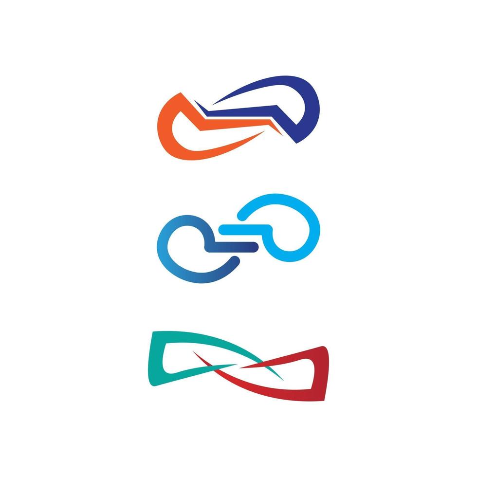 Unendlichkeit Logo und Symbol Vorlage Symbole App vektor