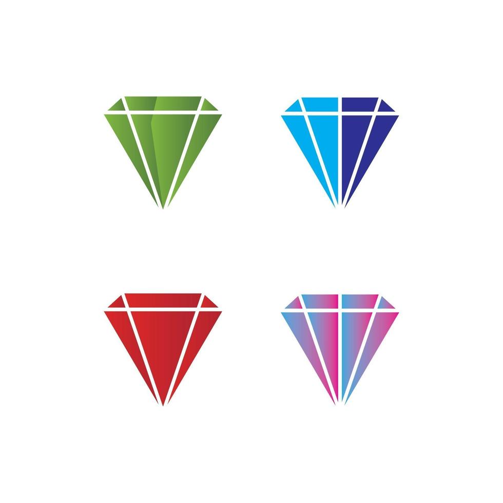 diamant och juvel design vektor logotyp mall symbol