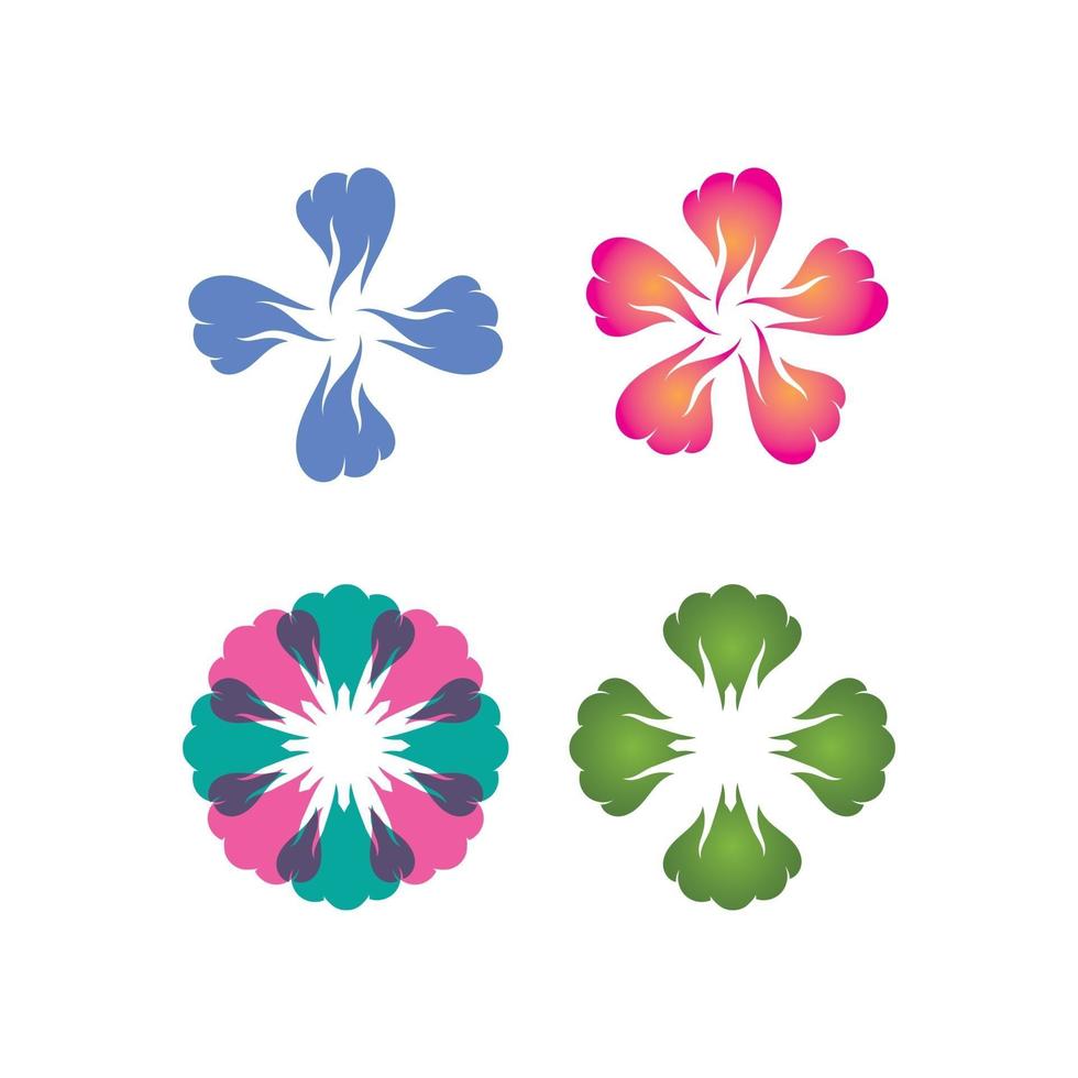Schönheitsvektorblumen entwerfen Logoschablonenikone vektor