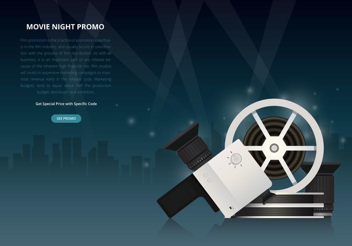 Movie Night Party Poster eller Web Template vektor