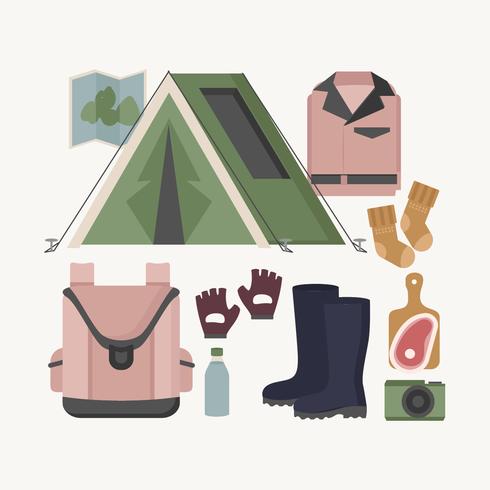 Vektor Camping Supplies Sammlung