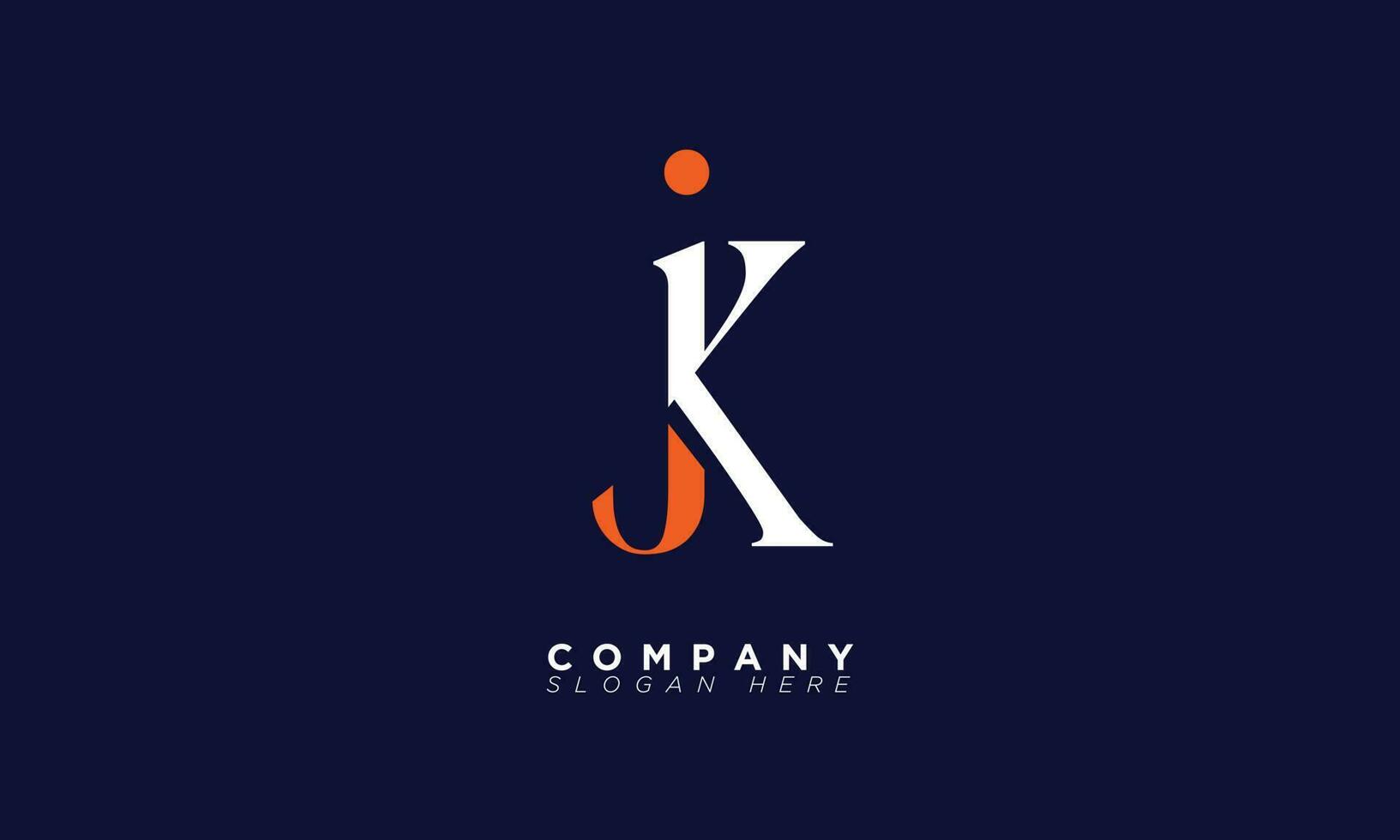 jk alphabet buchstaben initialen monogramm logo kj, j und k vektor