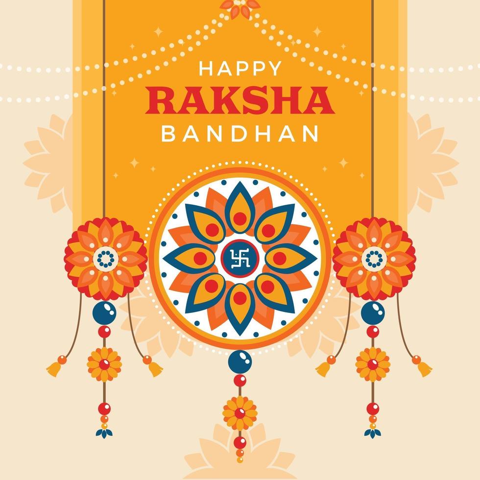 glad raksha bandhan-kort vektor