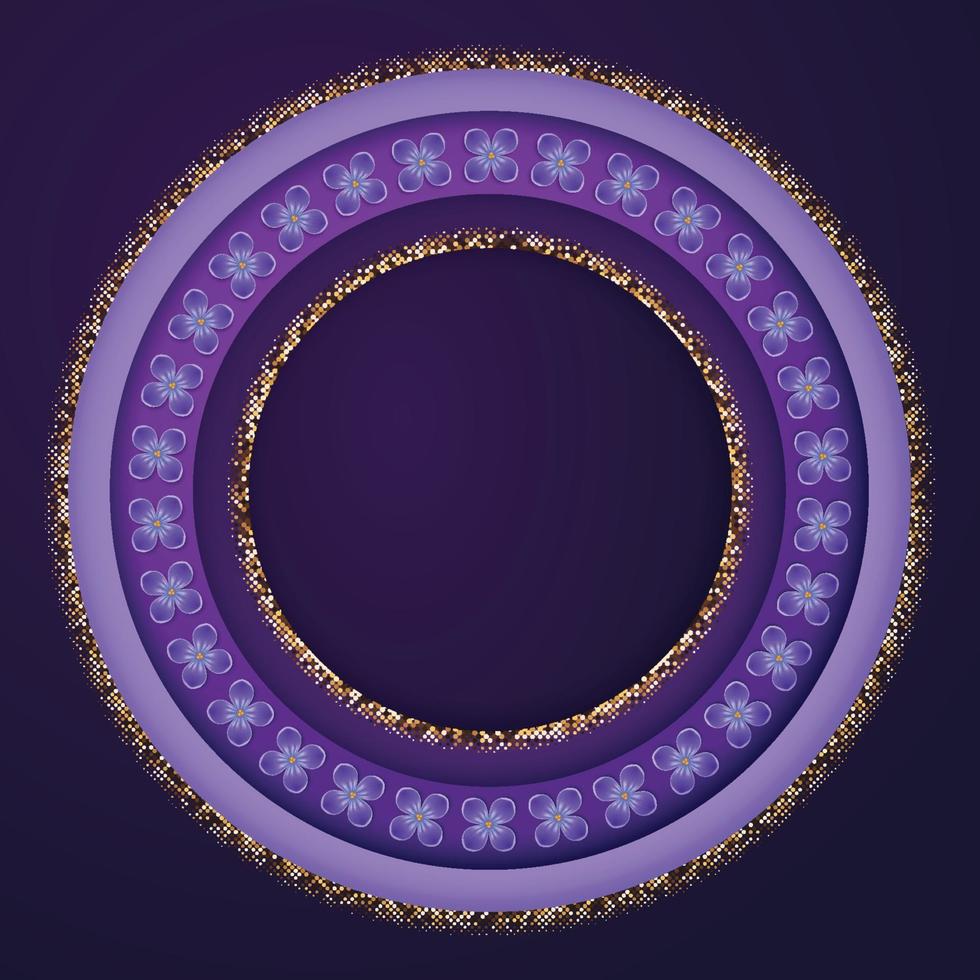 Kreis Papierschnitt Lavendel Hintergrund vektor