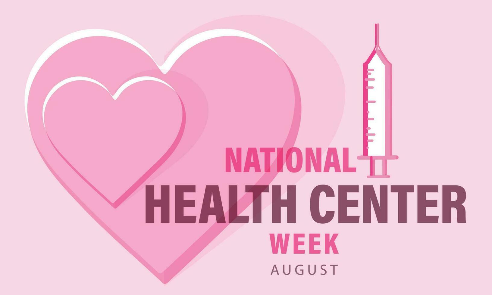 National Gesundheit Center Woche August. Hintergrund, Banner, Karte, Poster, Vorlage. Vektor Illustration.
