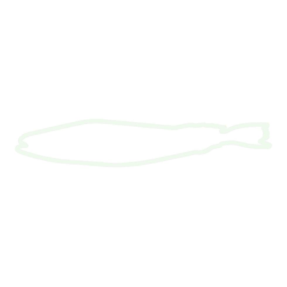 söt silhuett linje fisk vektor illustration ikon. tropisk fisk, hav fisk, akvarium fisk