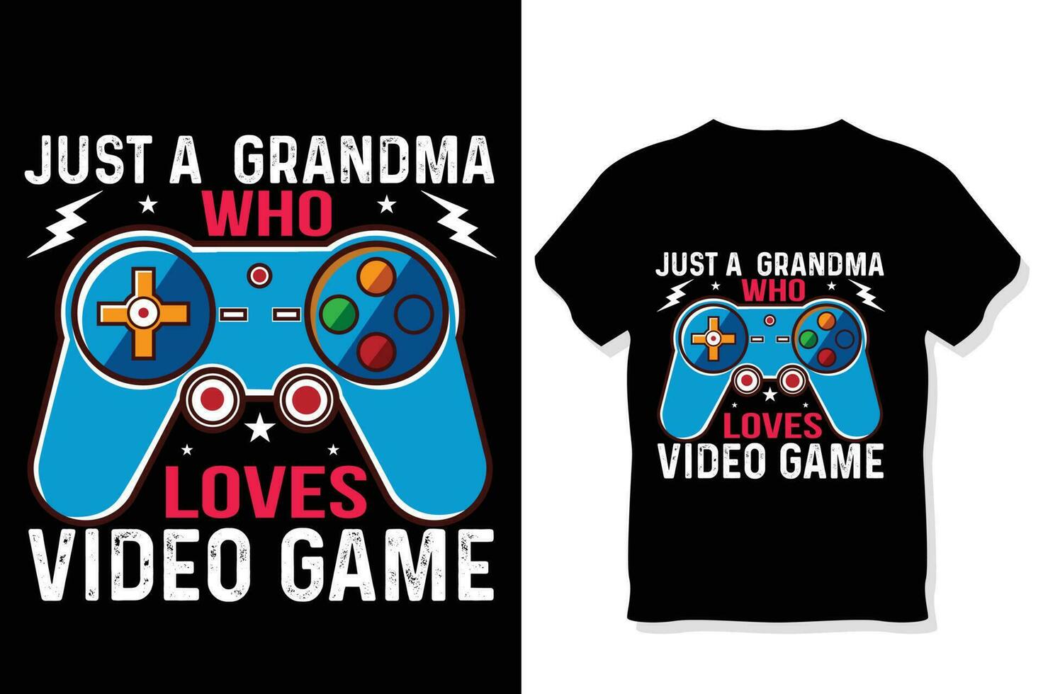 bara en mormor vem förälskelser video spel t skjorta gaming citat t skjorta gamer t skjorta design vektor