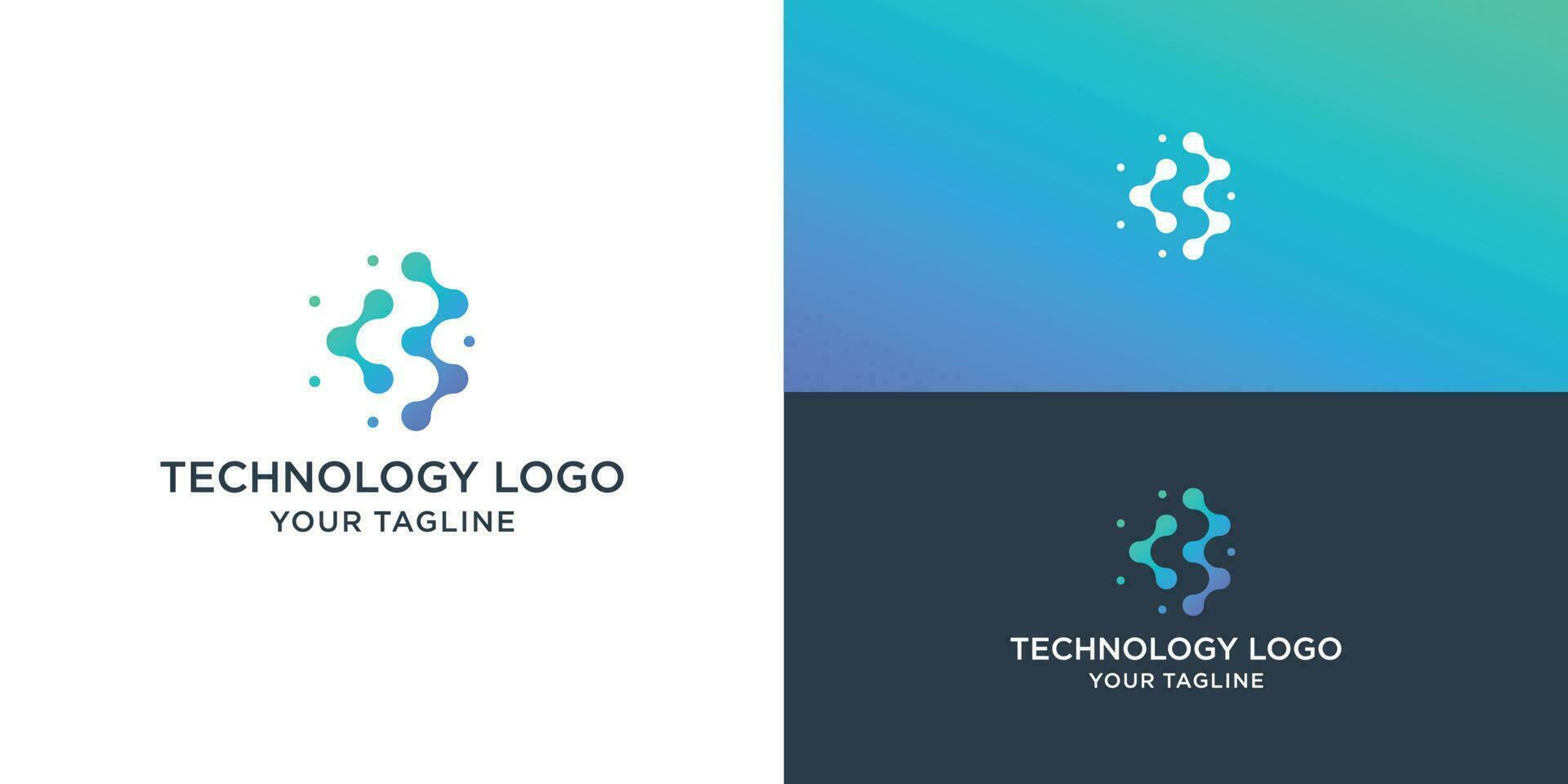 Initiale b oder b Logo Design Vorlage, Technologie vektor