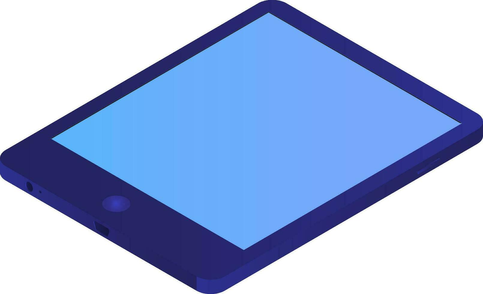 isometrisk illustration av smartphone i blå Färg på rosa bakgrund. vektor