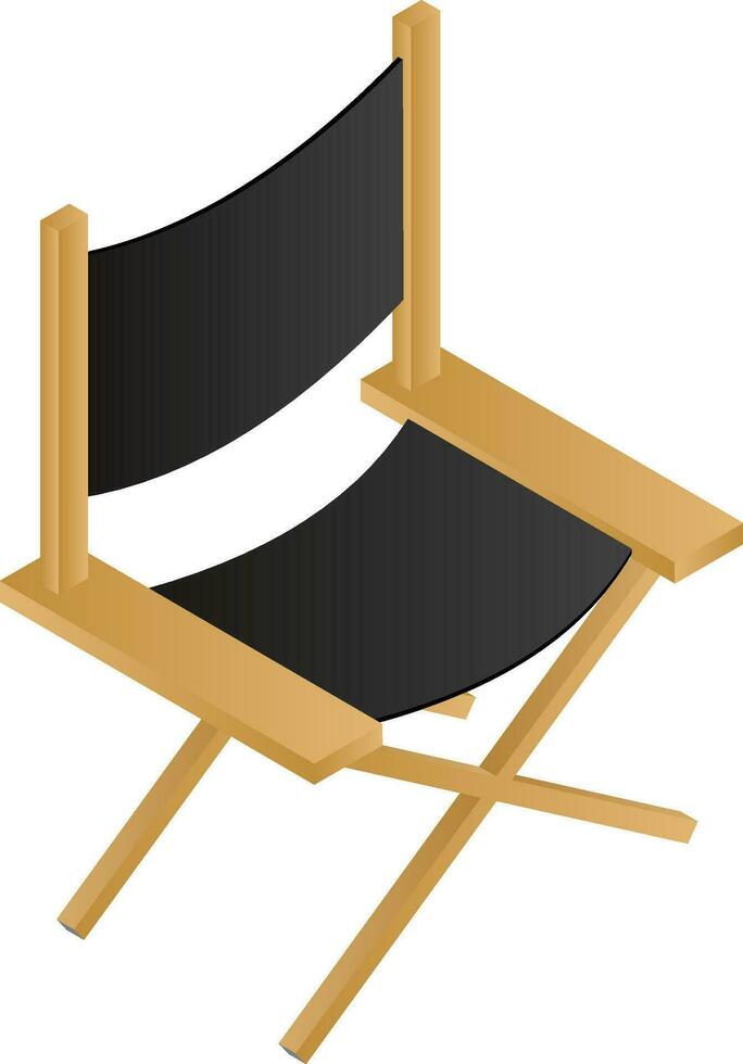 falten Stuhl im 3d Stil auf grau Hintergrund. vektor