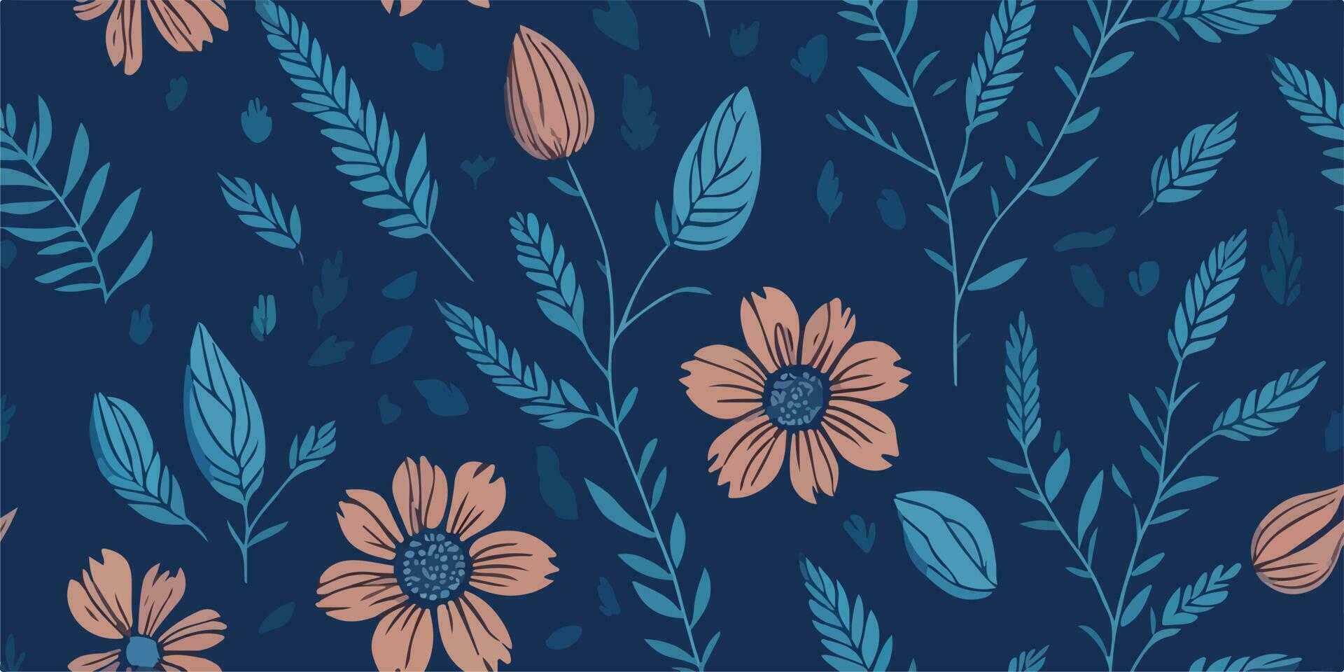 zeitlos Botanik, Jahrgang Vektor Illustration von klassisch Blume Muster
