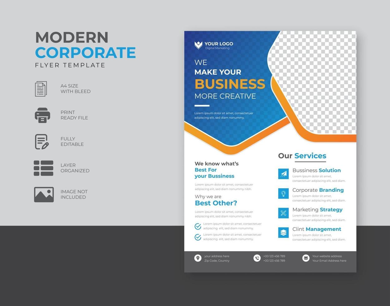 Corporate Business Flyer Vorlage vektor