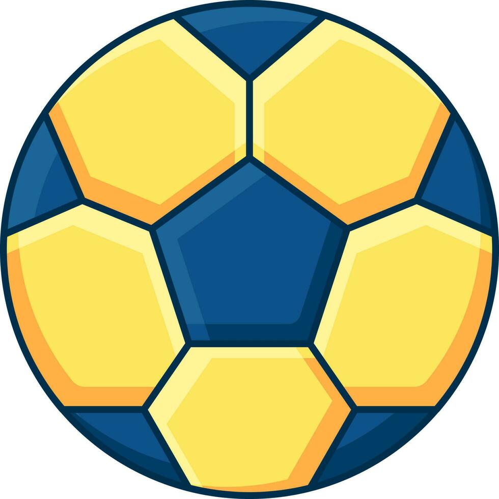 isolerat fotboll ikon i svart och whitelue och gul Färg. vektor