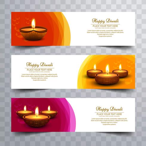 Moderne Diwali-Banner-Design vektor