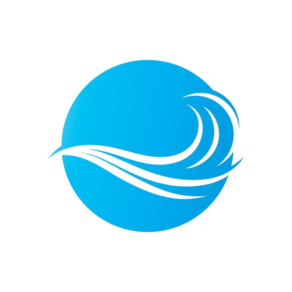 Wasserwelle Logo Design Vektor Vorlage