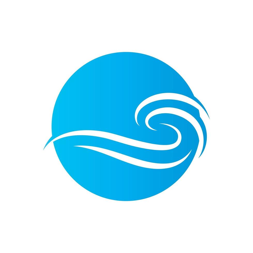 Wasserwelle Logo Design Vektor Vorlage