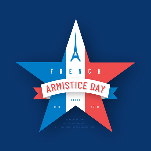 Franska Armistice Day Vector Concept Design