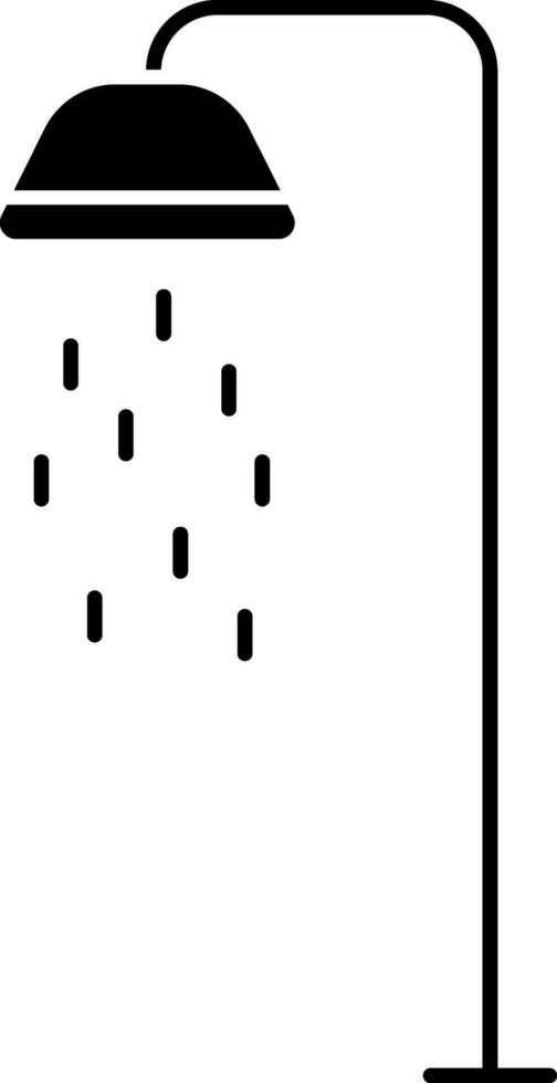 Dusche Kopf Symbol im schwarz und Weiß. vektor
