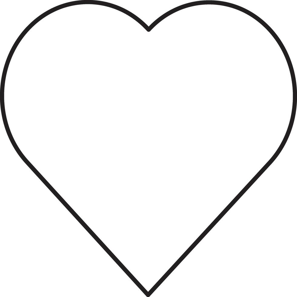 isolerat hjärta ikon i svart och vit. vektor
