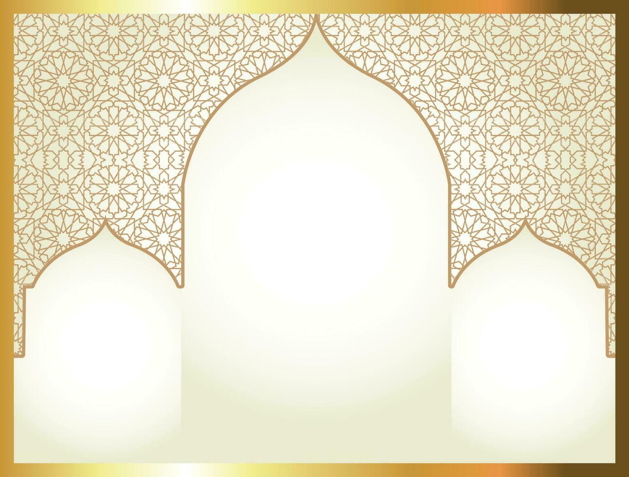 islamisch Arabisch golden Ornament Rand Arabeske Muster Luxus Hintergrund vektor