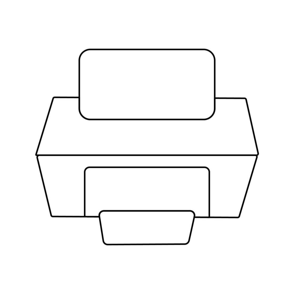 Drucker Drucken Foto Unterlagen Linie Symbol Element vektor