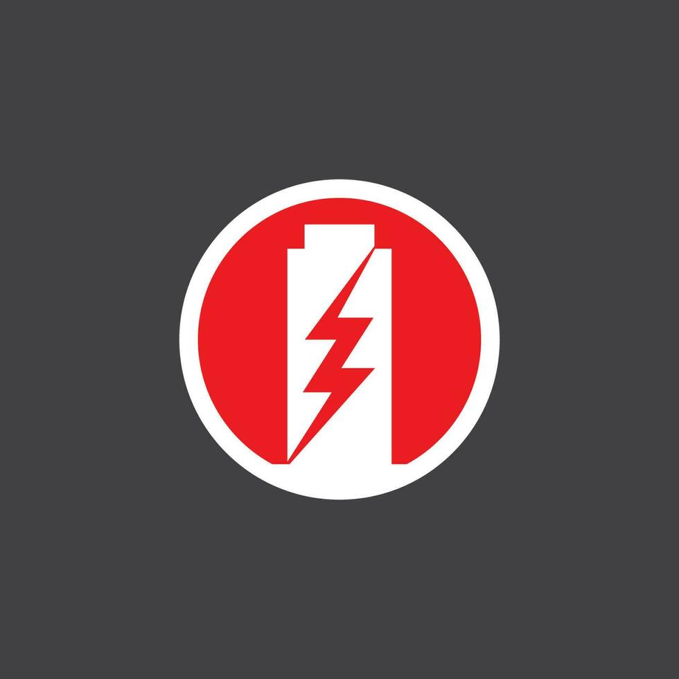 kraft batteri energi logotyp vektor illustration