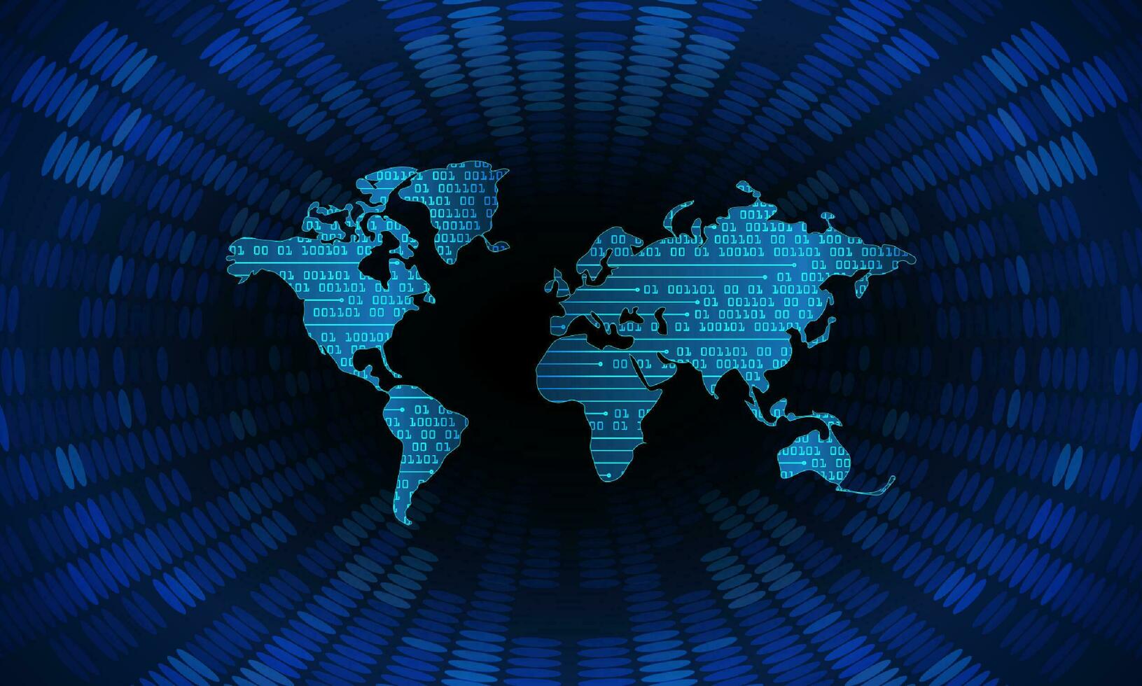 modern Cybersäkerhet teknologi bakgrund med värld Karta vektor