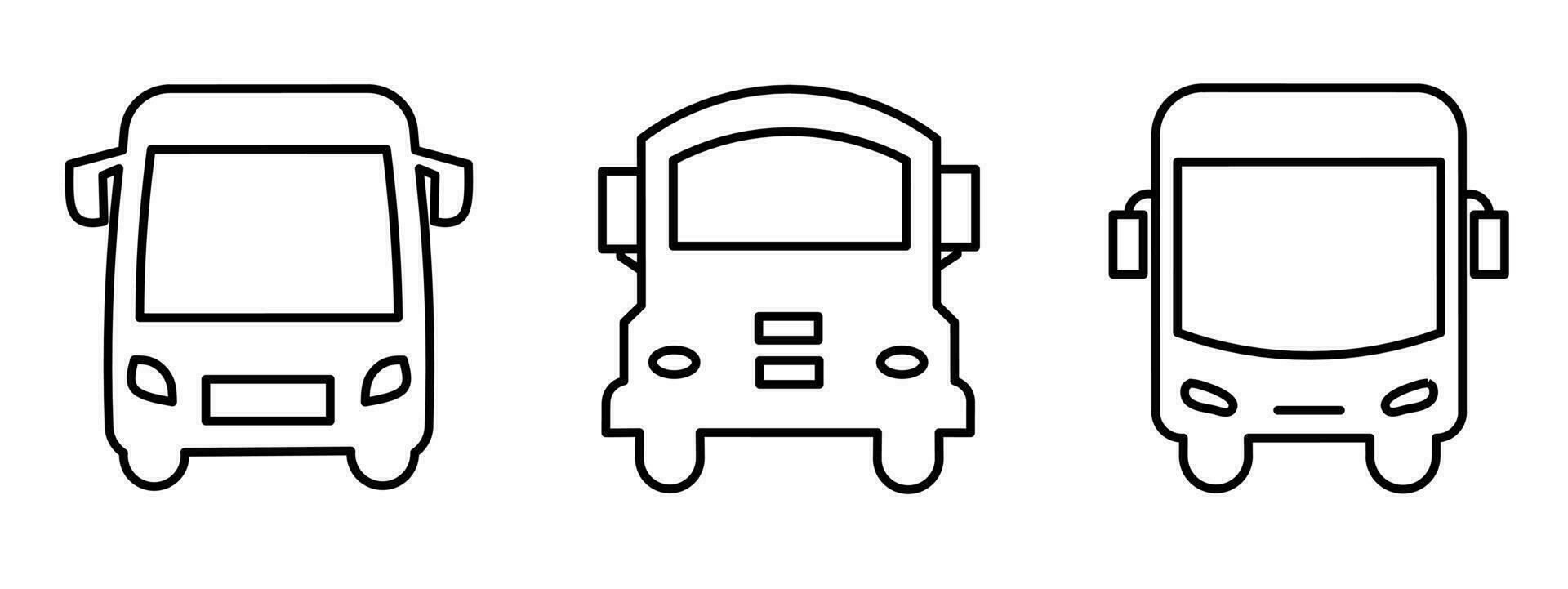 ikon design. transport buss ikon illustration samling. stock vektor. vektor