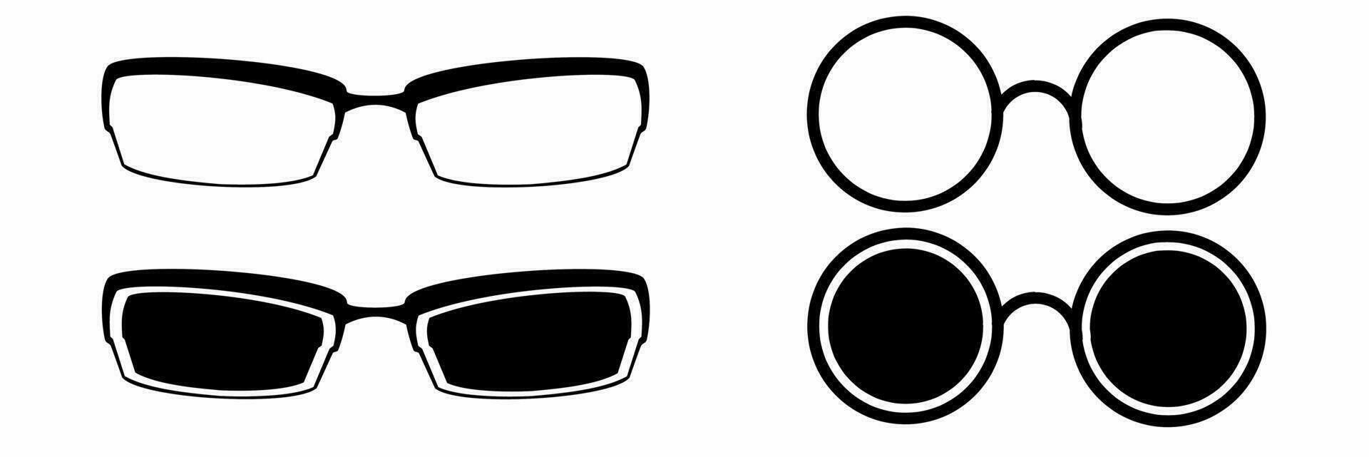 ikon design. glasögon ikon illustration samling. vektor