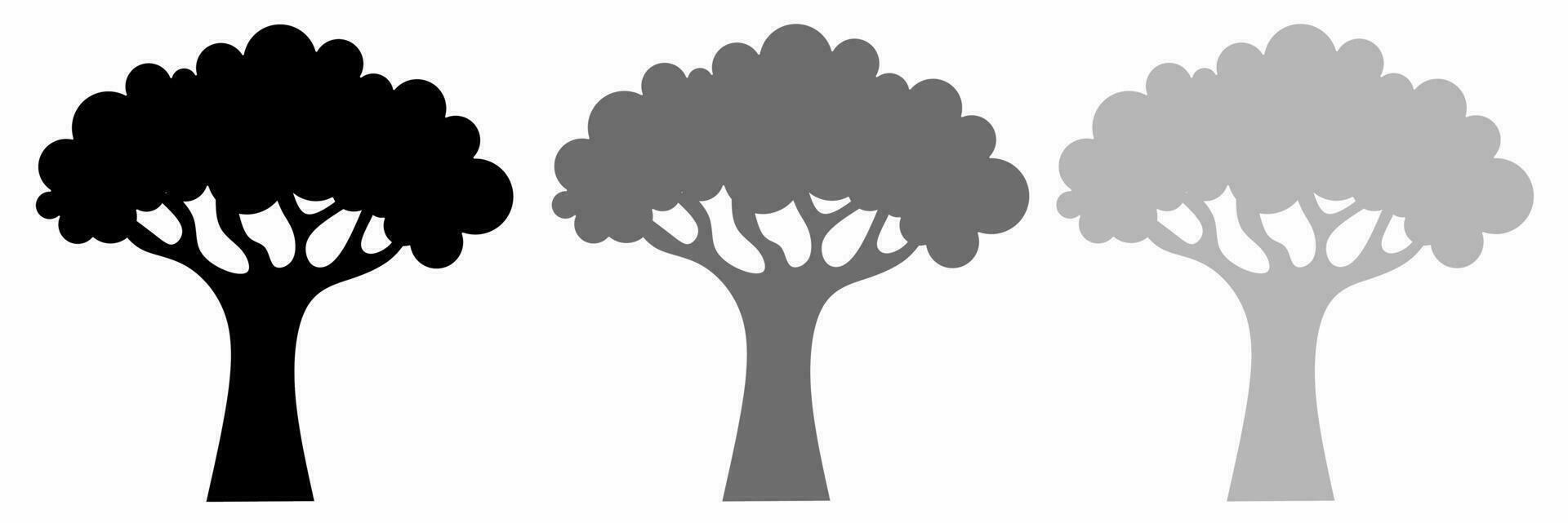 Symbol Design. Baum Symbol Illustration Sammlung. vektor